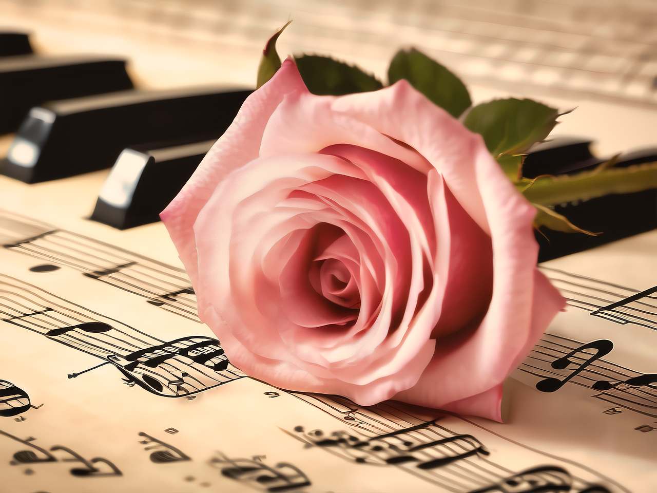 string quartet - romantic pink rose sheet music