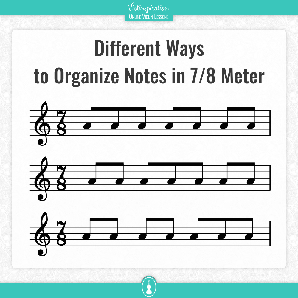 time signature in music - Different Ways to Organize Notes in 7-8 Meter