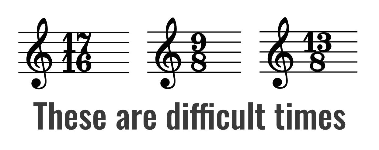 time signature in music - These are difficult times Meme