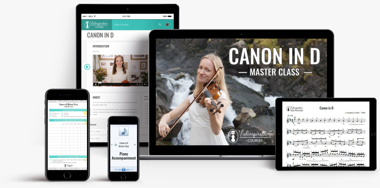 violin and piano duets - Canon in D Master Class on Violinspiration Courses