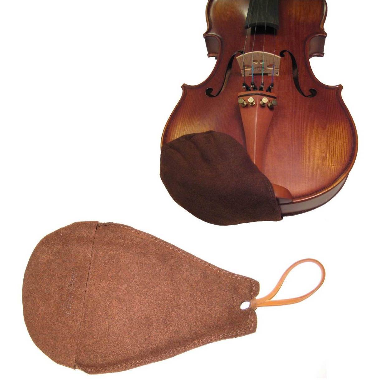 violin chinrest pad - Chin Smart Chinrest Cover for Violin and Viola-Brown buy box