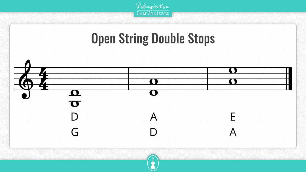 violin double stops chart - Open String Double Stops