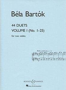 violin duets - Béla Bartók - 44 Duos for Two Violins, Sz. 98 - book 1
