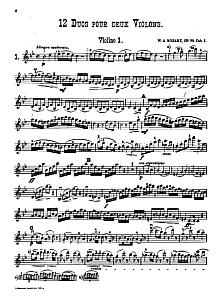 violin duets - Mozart - 12 Violin Duets