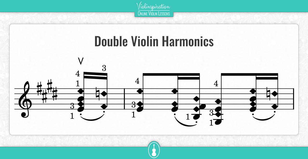 violin harmonics chart - Double Violin Harmonics
