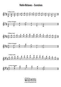 violin octaves - download free exercises sheet