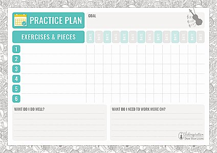 violin practice chart - Free Practice Plan