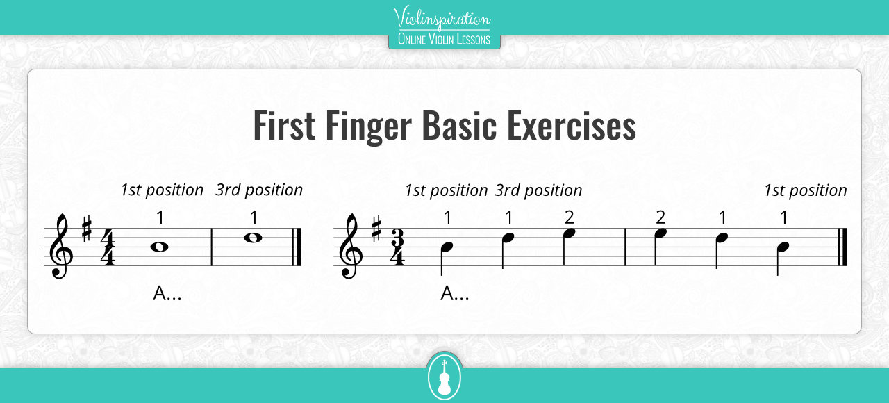 violin shifting exercises - First Finger Basic Exercises