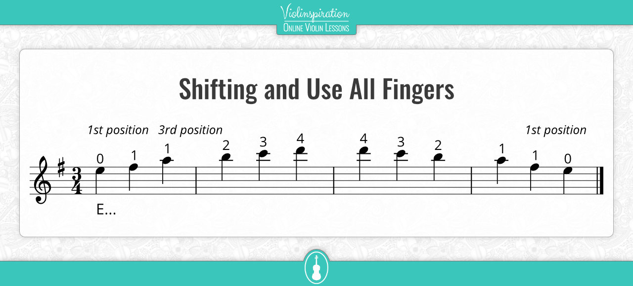 violin shifting exercises - Shifting and Use All Fingers