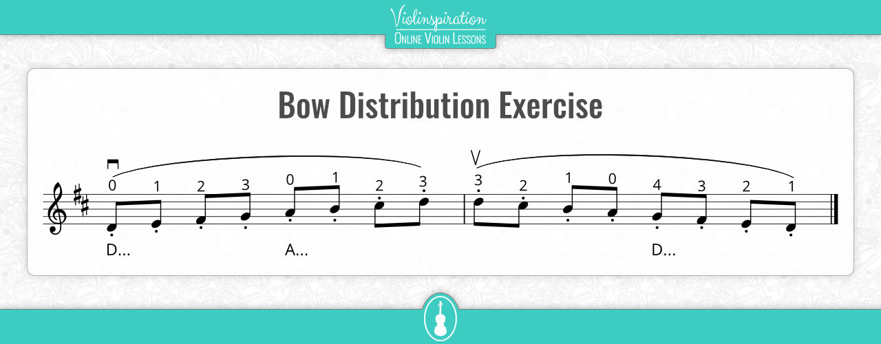 violin technique exercises - Bow Distribution Exercise
