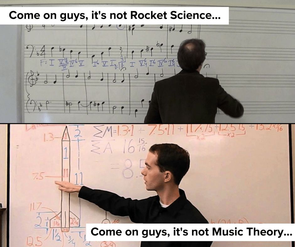 violin tips - music theory - rocket science meme