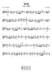 violin wedding songs - Spring from Vivaldi's Four Seasons - Violin Sheet Music