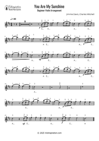 you are my sunshine - beginner - violin solo - thumbnail