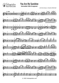 you are my sunshine - intermediate - violin solo - thumbnail